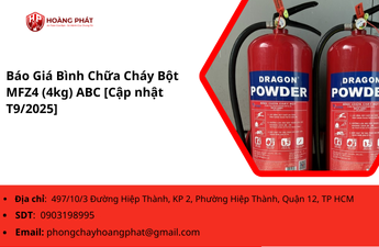 Báo Giá Bình Chữa Cháy Bột MFZ4 (4kg) ABC [Cập nhật T9/2025] 