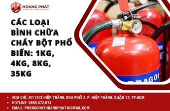 Các loại bình chữa cháy bột phổ biến: 1kg, 4kg, 8kg, 35kg Các loại bình chữa cháy bột phổ biến: 1kg, 4kg, 8kg, 35kg