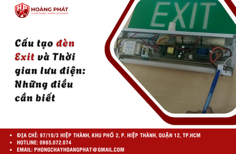 Cấu tạo đèn Exit và Thời gian lưu điện: Những điều cần biết