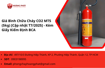 Giá Bình Chữa Cháy CO2 MT5 (5kg) [Cập nhật T7/2025] - Kèm Giấy Kiểm Định BCA