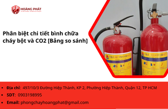 Phân biệt chi tiết bình chữa cháy bột và CO2 [Bảng so sánh]