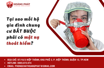 Tại sao mỗi hộ gia đình chung cư BẮT BUỘC phải có mặt nạ thoát hiểm?