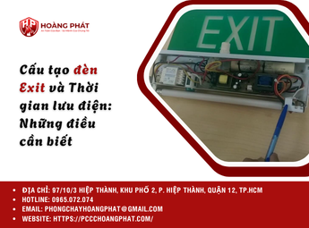 Cấu tạo đèn Exit và Thời gian lưu điện: Những điều cần biết