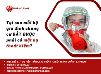 Tại sao mỗi hộ gia đình chung cư BẮT BUỘC phải có mặt nạ thoát hiểm?
