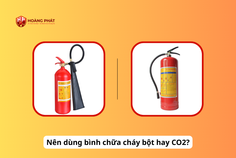 bình chữa bột và co2
