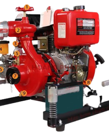 BƠM PCCC DIESEL DI ĐỘNG VICKY JBC5.5/10